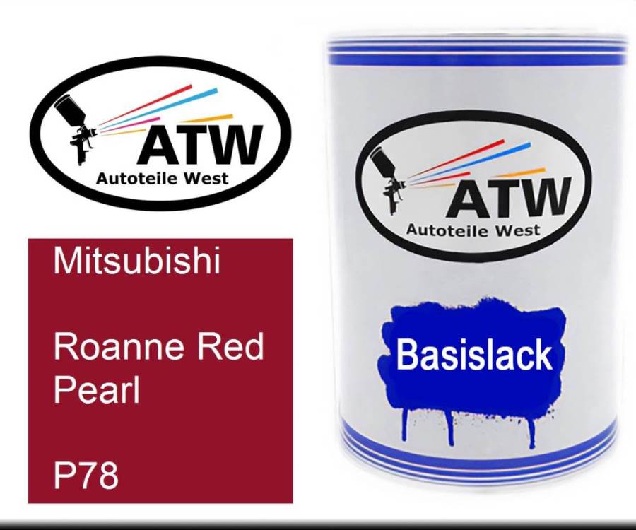 Mitsubishi, Roanne Red Pearl, P78: 500ml Lackdose, von ATW Autoteile West.